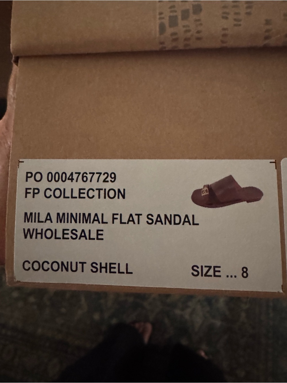 Free People Brown Slide Sandal - Coconut Shell